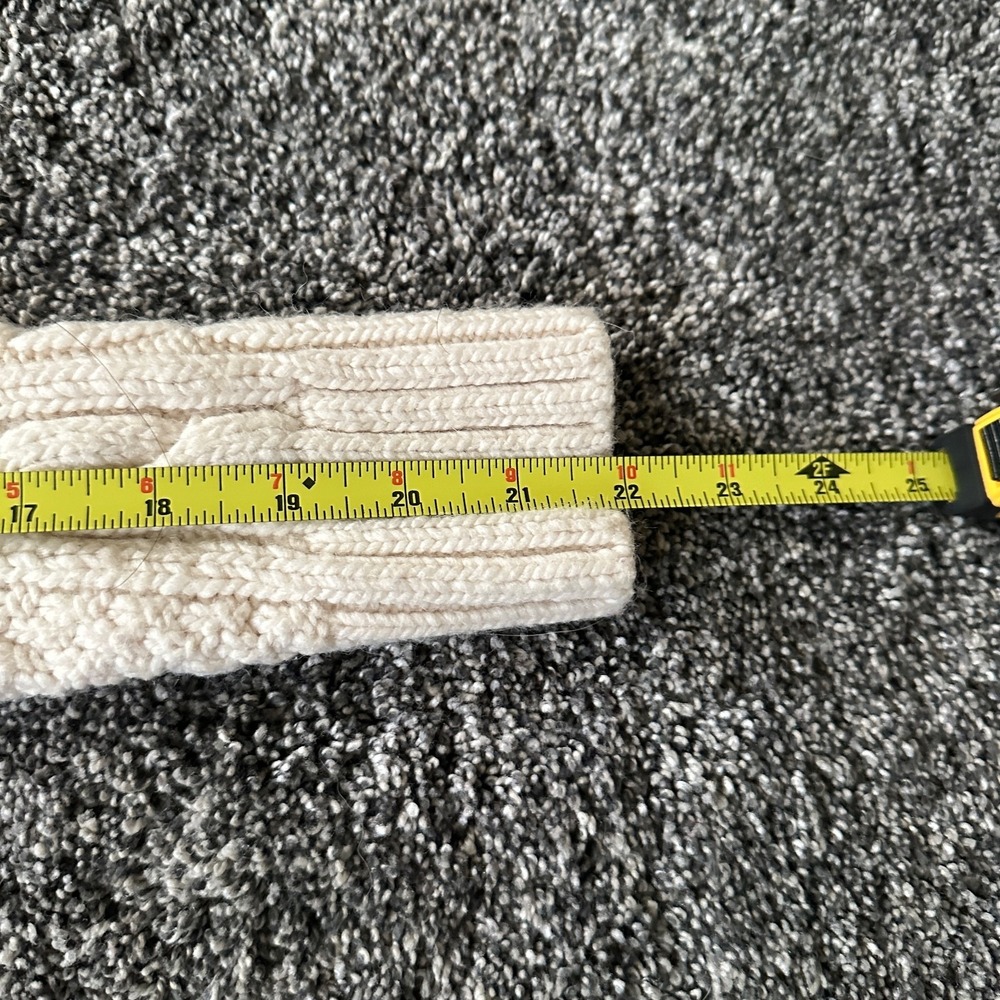 Abercrombie & Fitch Sweater Womens M White Cream Fishermen Cable Knit Pullover - Picture 14 of 16